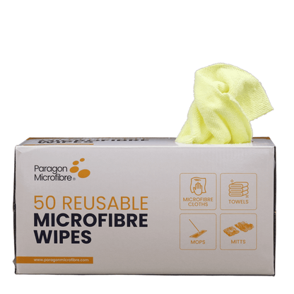 50 Reusable Microfibre Wipes - Paragon Microfibre Ltd 