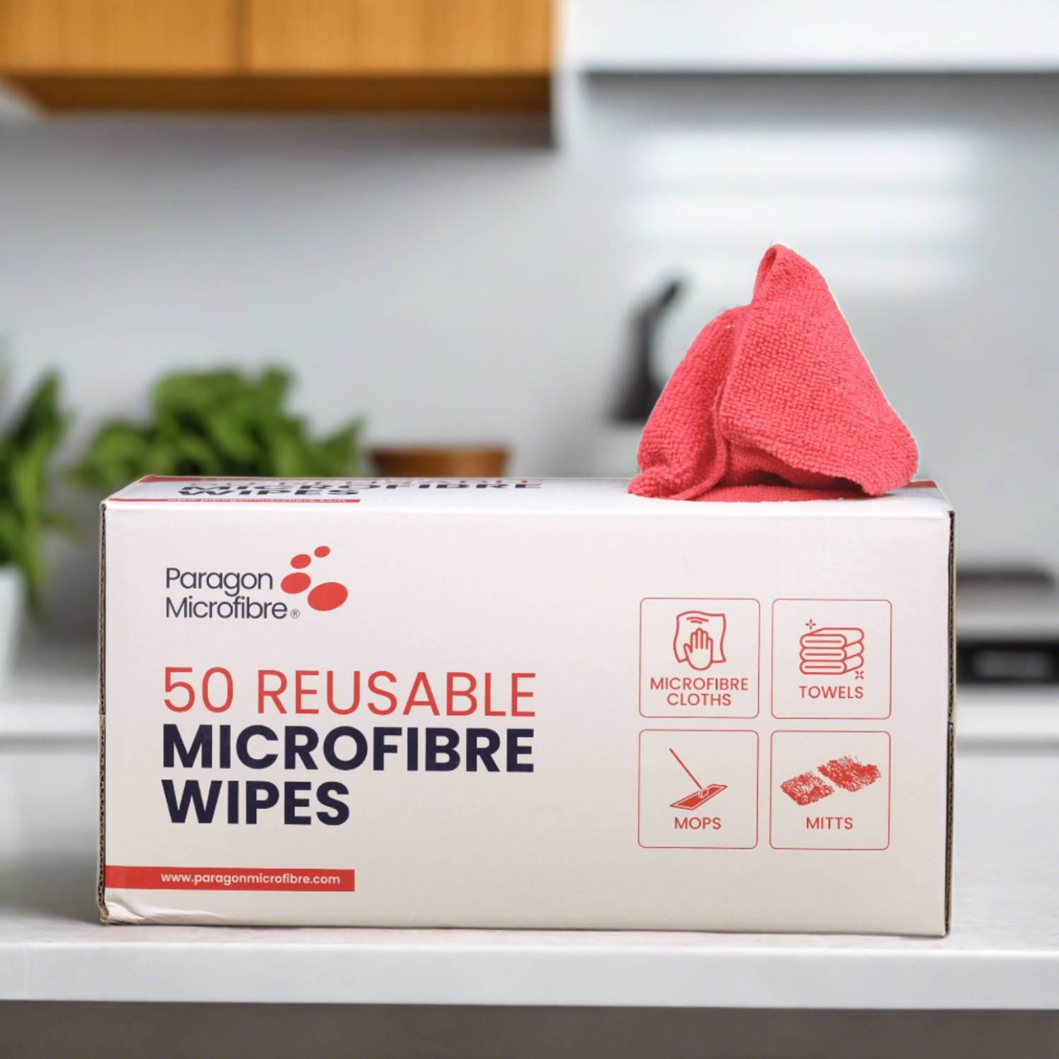 50 Reusable Microfibre Wipes - Paragon Microfibre Ltd 