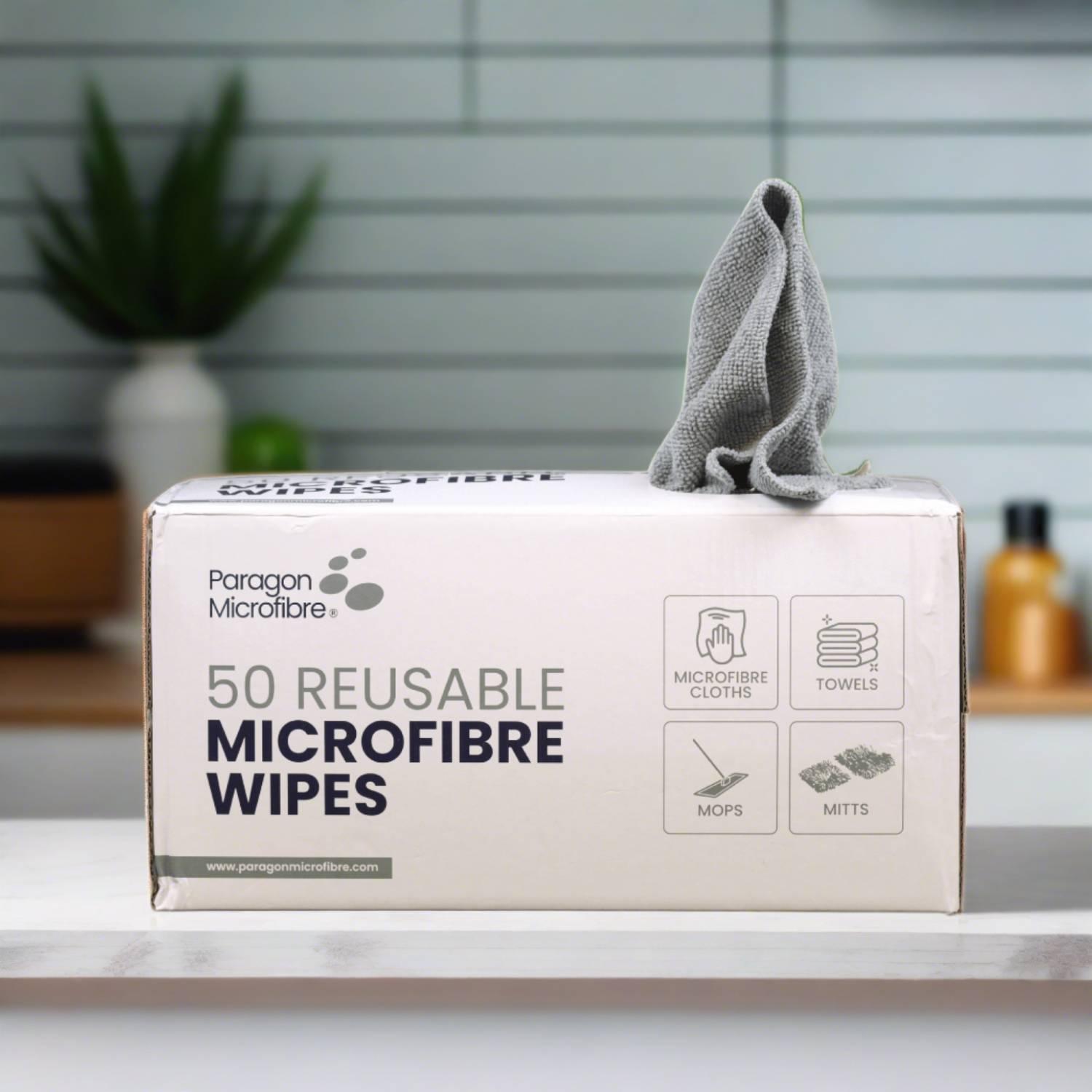 50 Reusable Microfibre Wipes - Paragon Microfibre Ltd 